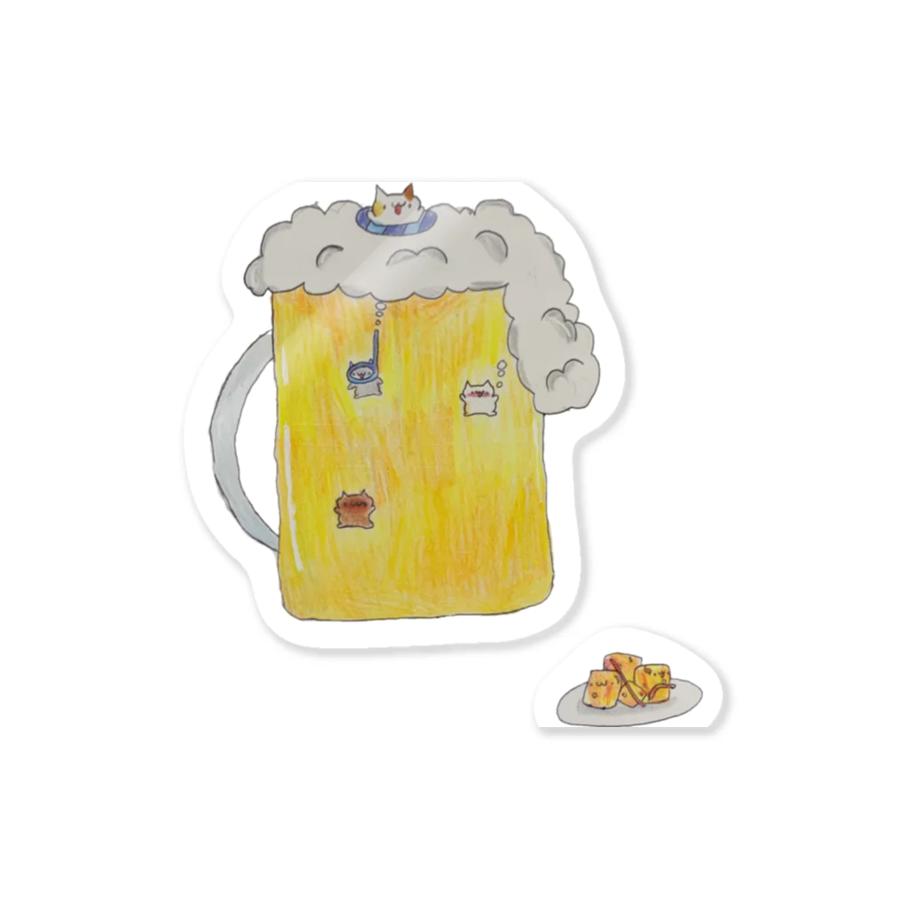 ねこぼうけん隊のねこぼうけん隊ビールの旅 Sticker