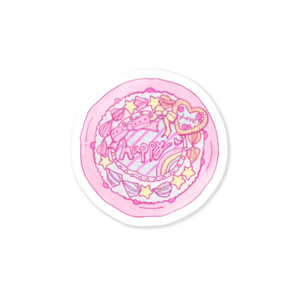 ichigotomahou.のhappy sweet cake ステッカー ステッカー