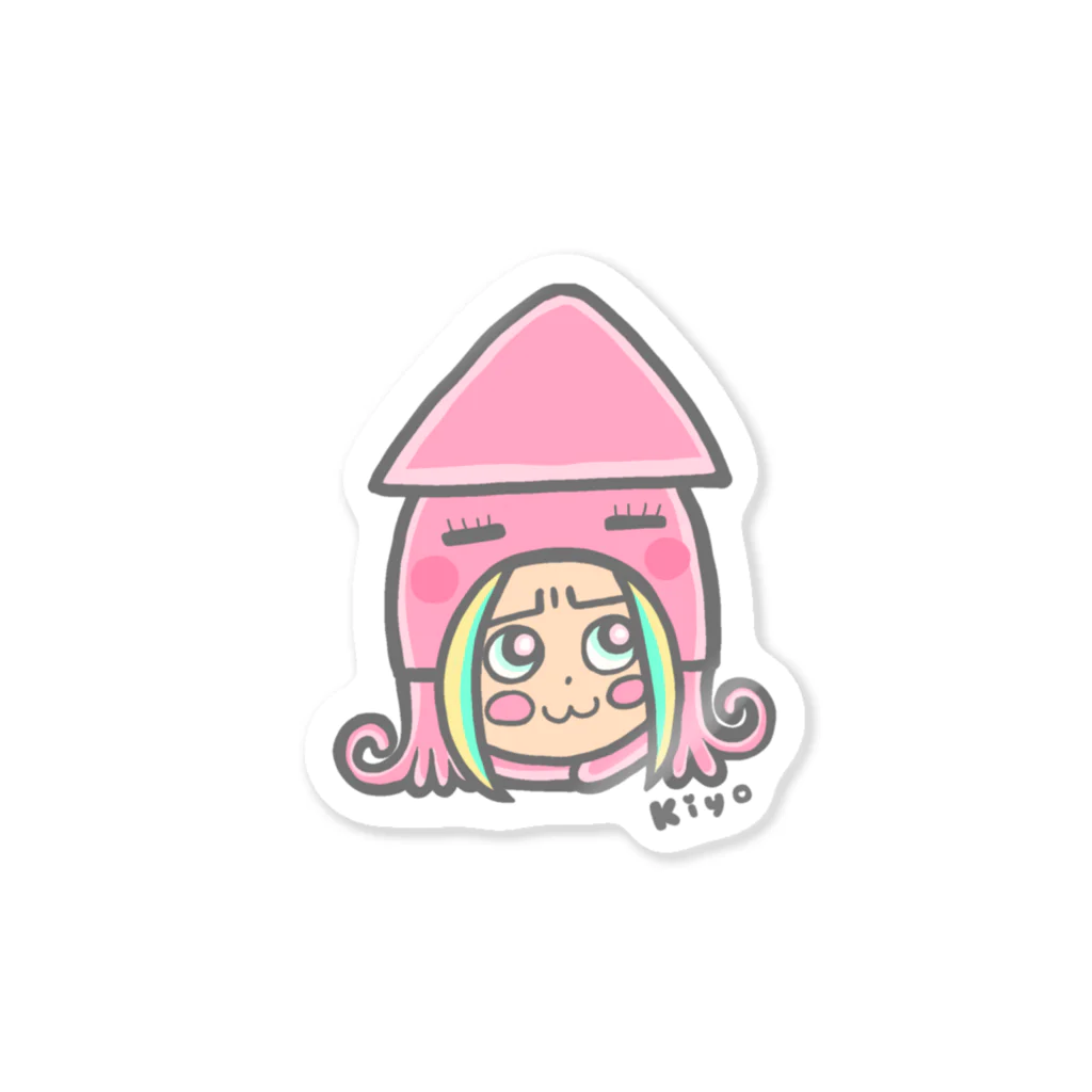 きよのイカちゃんステッカー Sticker