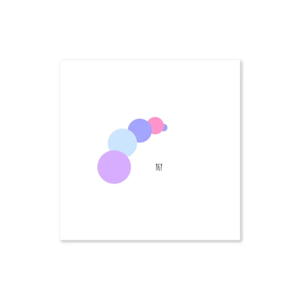 I&IのPastel color dots 2 ステッカー