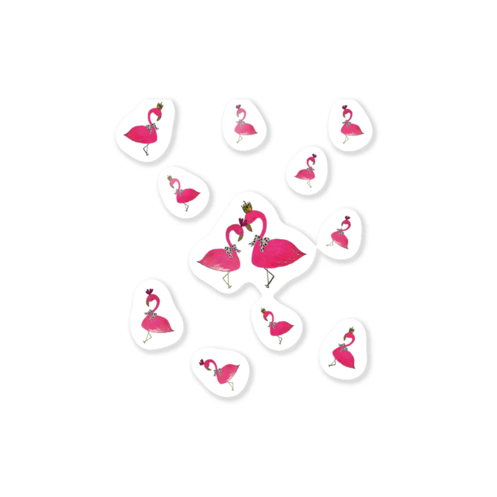 motch♥のflamingo PINK LOVE ステッカー