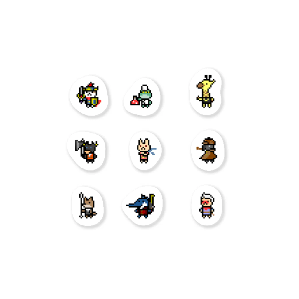 【ドット絵】ネコブレ商店のネコブレ３ｘ３ vol.1 ステッカー