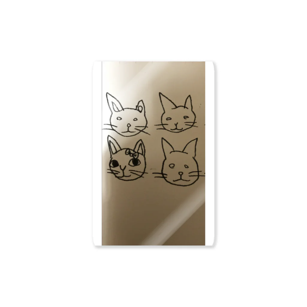 涼の居場所のやる気ないガッツ猫 Sticker