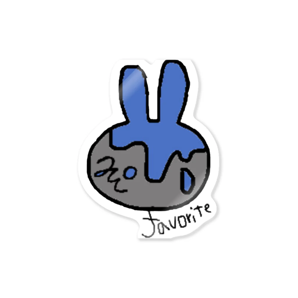 favlabi🐰🎀―ふぇばらび―のらびうさぶるー💙 Sticker