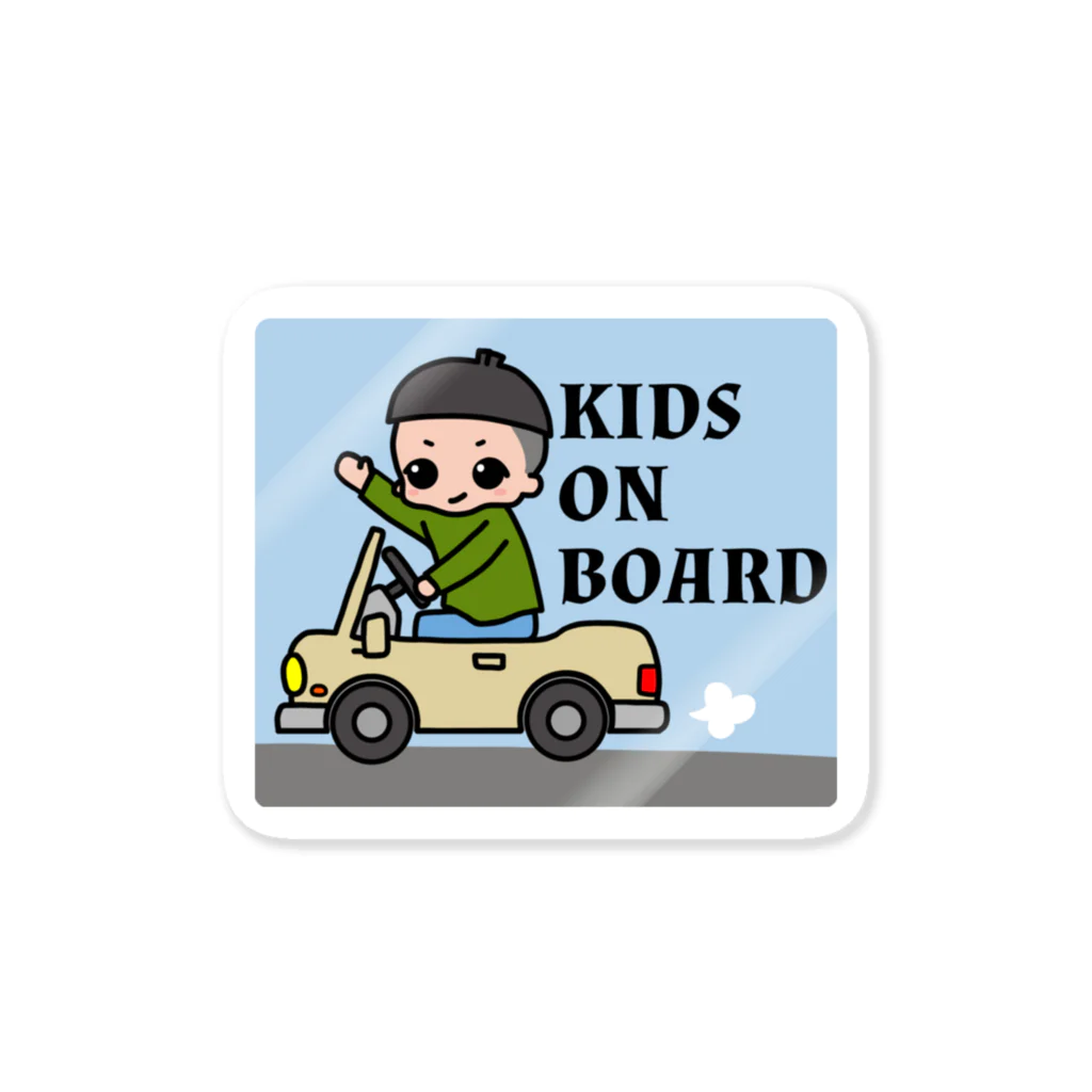 narookのKIDS ON BOARD ステッカー