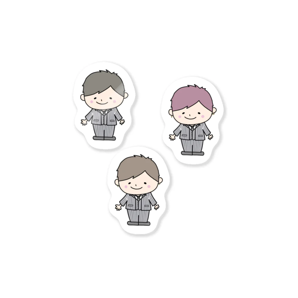 ima ima smile Ⅱのsuit men Sticker