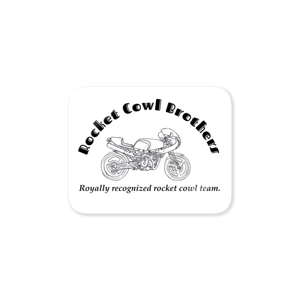 ハチロックモーターサイクルのRocketCowlBrothers No.3 Sticker