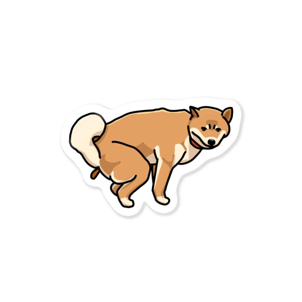 ツメヲのおみせの最中の柴犬 Sticker