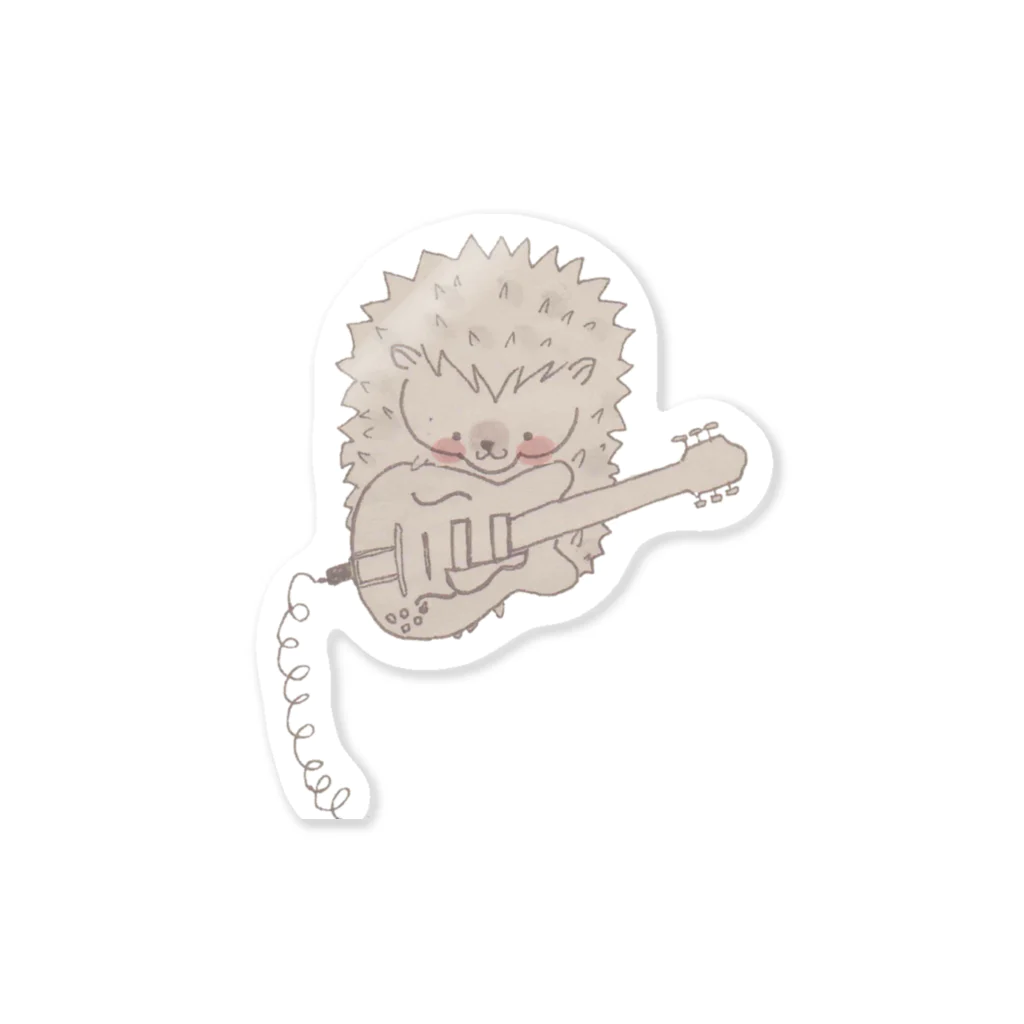 tsubasamoonのハリネズミ（ ギター） ステッカー