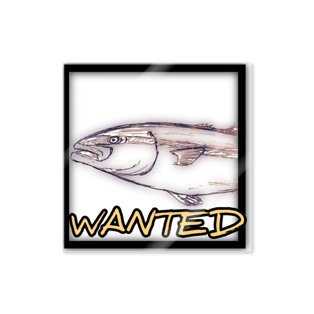 フィッシュホリデイのFishHoliday ブリwanted ステッカー