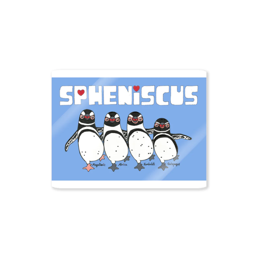 penguininkoのSpheniscus Quartet blueversion💙 ステッカー
