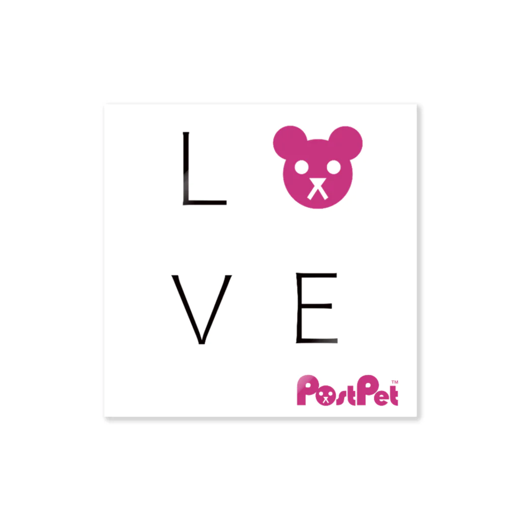 PostPet Official ShopのLOVEモモ ステッカー