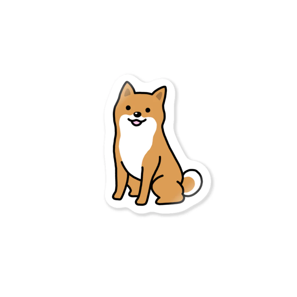 まめさんつぶの柴犬のステッカー Sticker