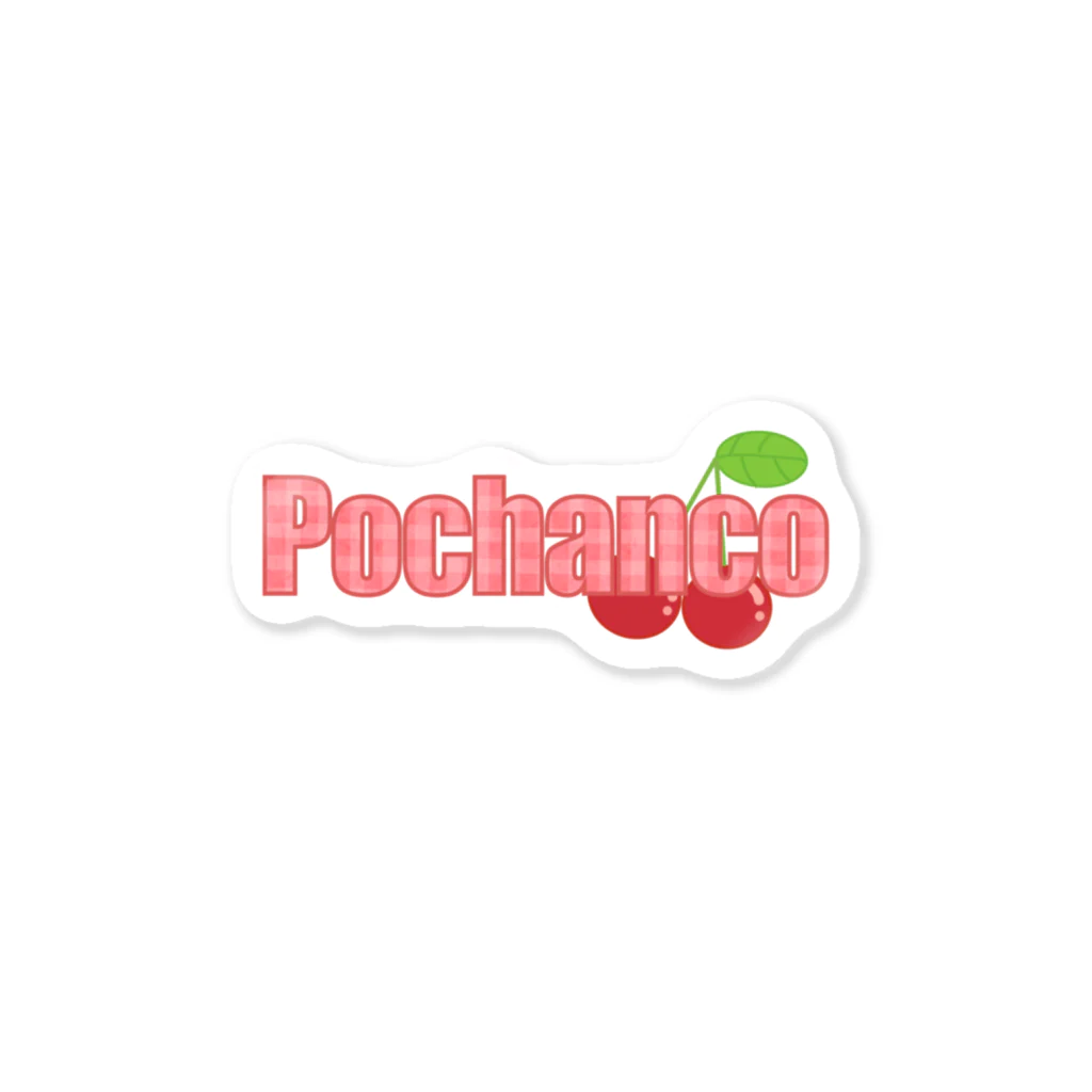 PochancoのCHERRY STICKER ステッカー