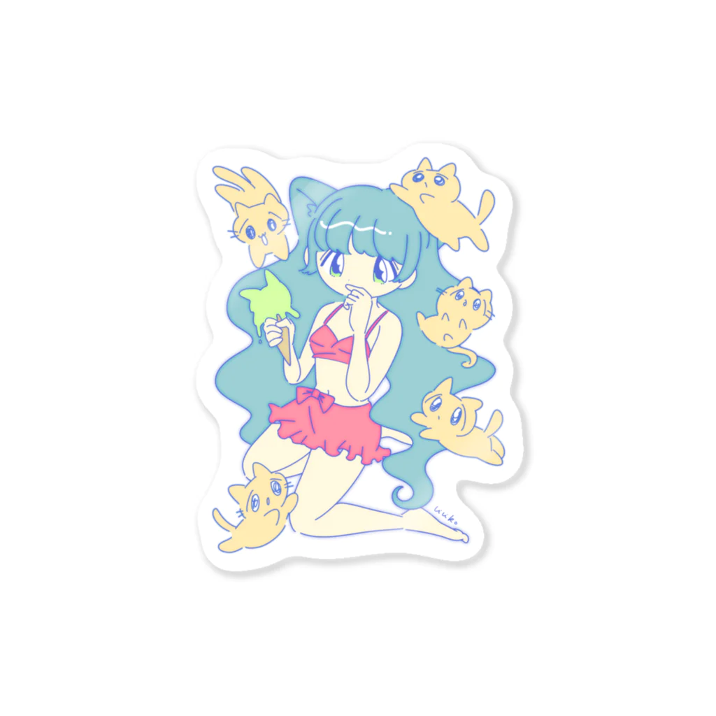 微々子(Viviko)のねこねこサマー2021 Sticker