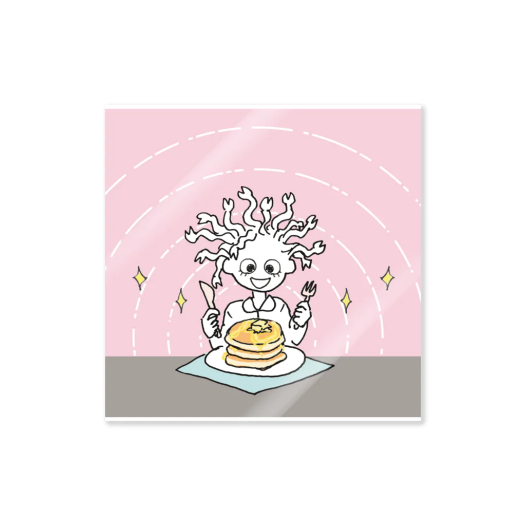 杜の魚のホットケーキとメドゥーサ Sticker