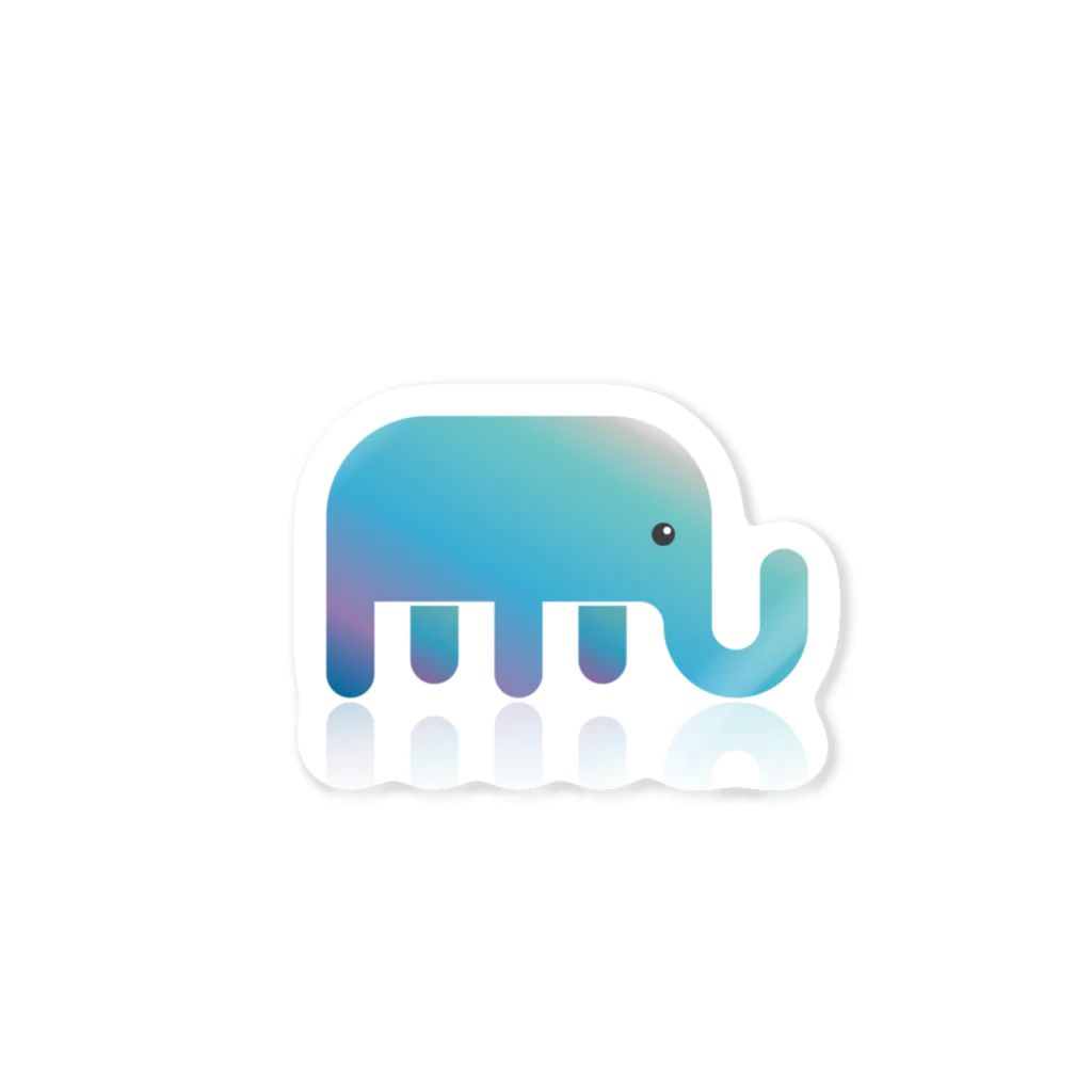 Hanaken / はなけんのBlue Elephant Sticker