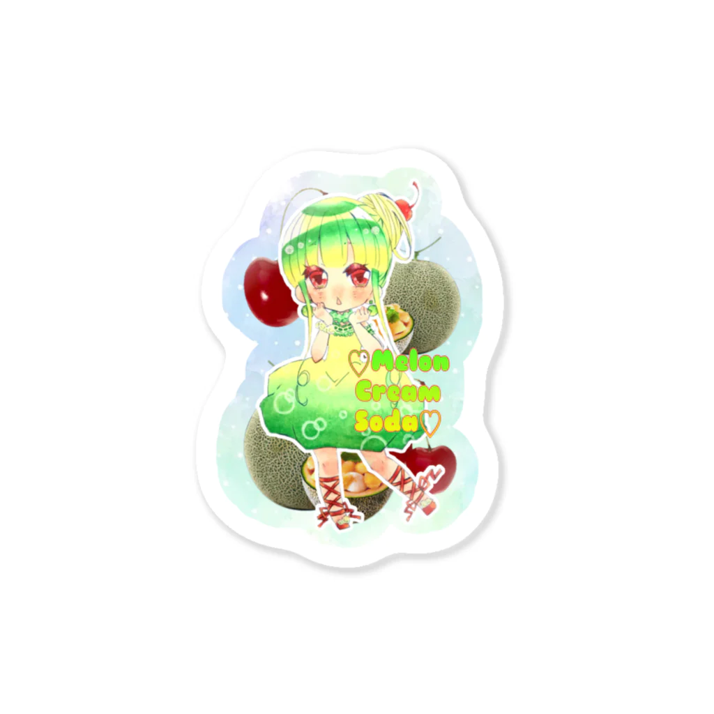 Halloween♡townのメロンクリームソーダ擬人化ちゃん Sticker