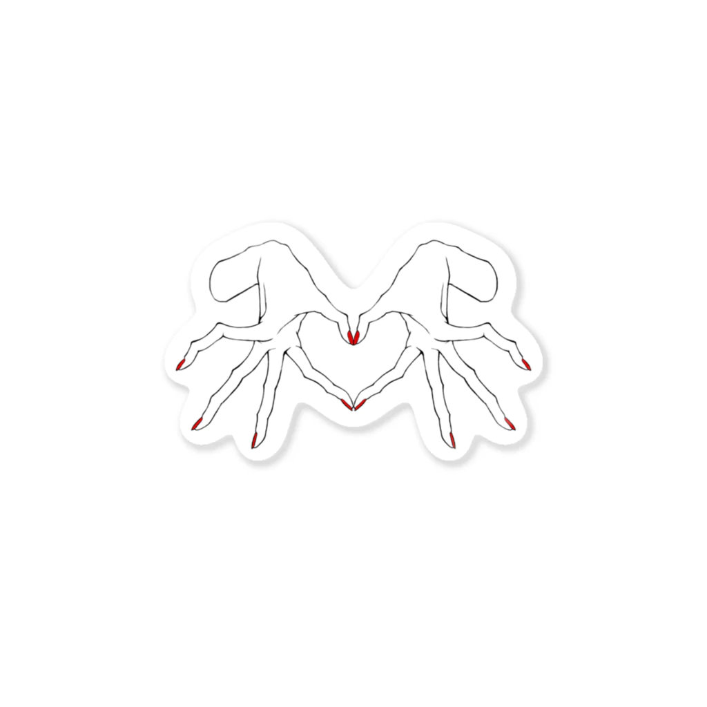 明墨のHandsign_HEART_3A Sticker