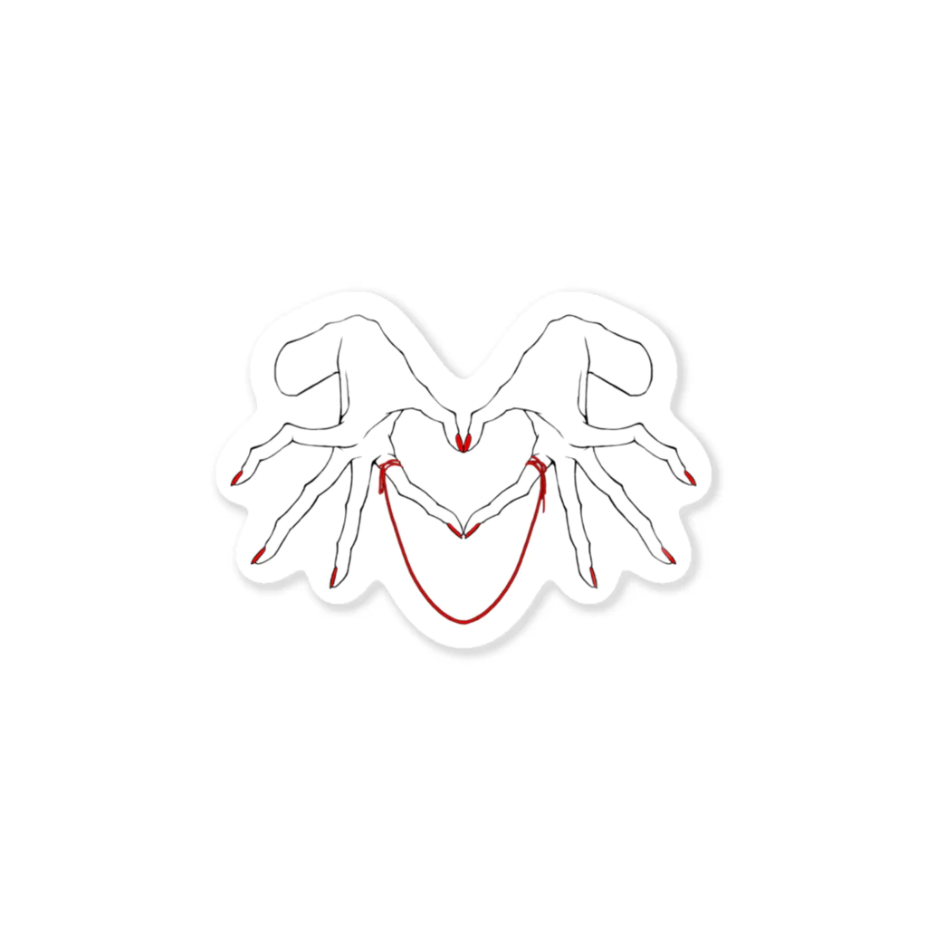 明墨のHandsign_HEART_3B Sticker