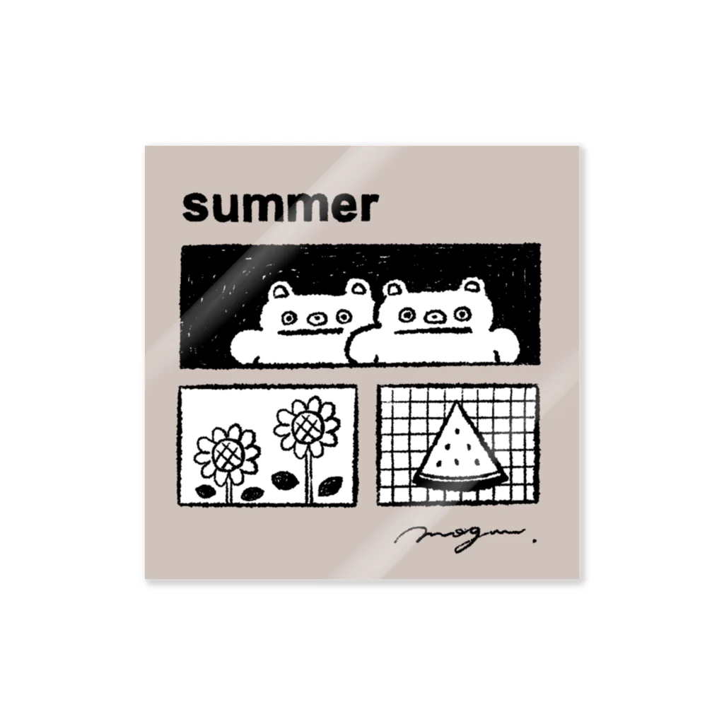 moguuuu.のsummer ステッカー