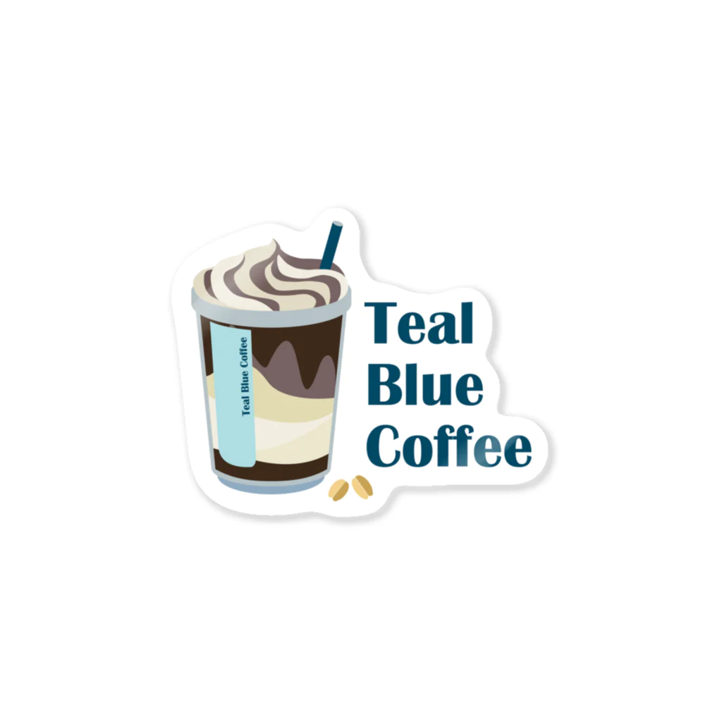 Teal Blue CoffeeのCoffee frappe ステッカー