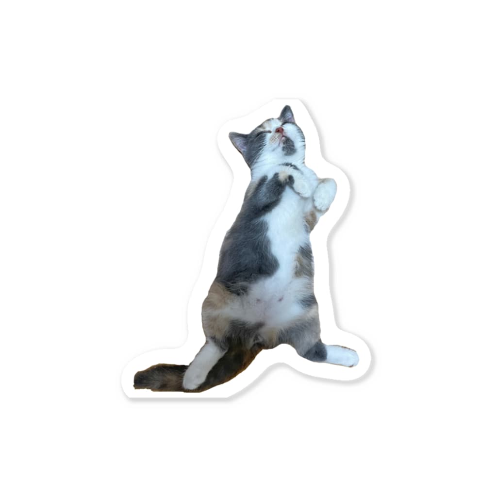 へそ天 Sticker By ねこのジゼル Cat Giselle Suzuri