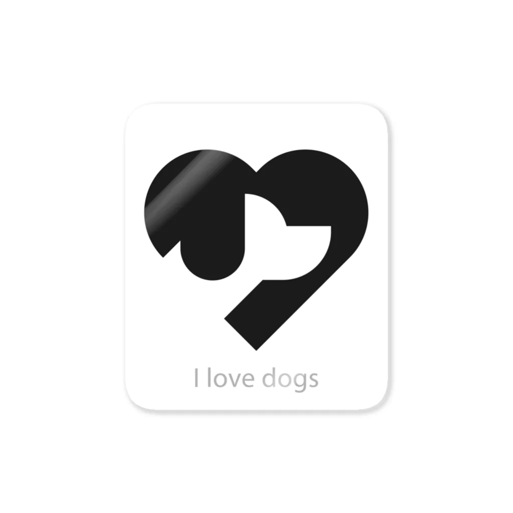 suggysのI love dogs Sticker