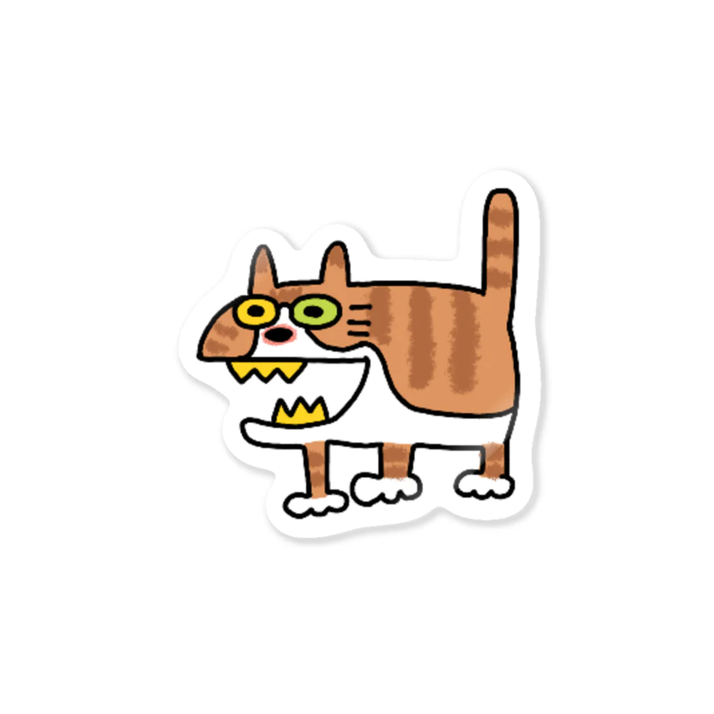 ぴょろりんちょ🐤のスコティッシュに似なかったキテレツねこ Sticker