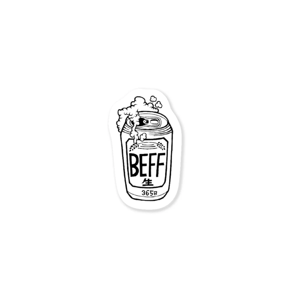 FuyuCAMPのBEFFビールステッカー Sticker