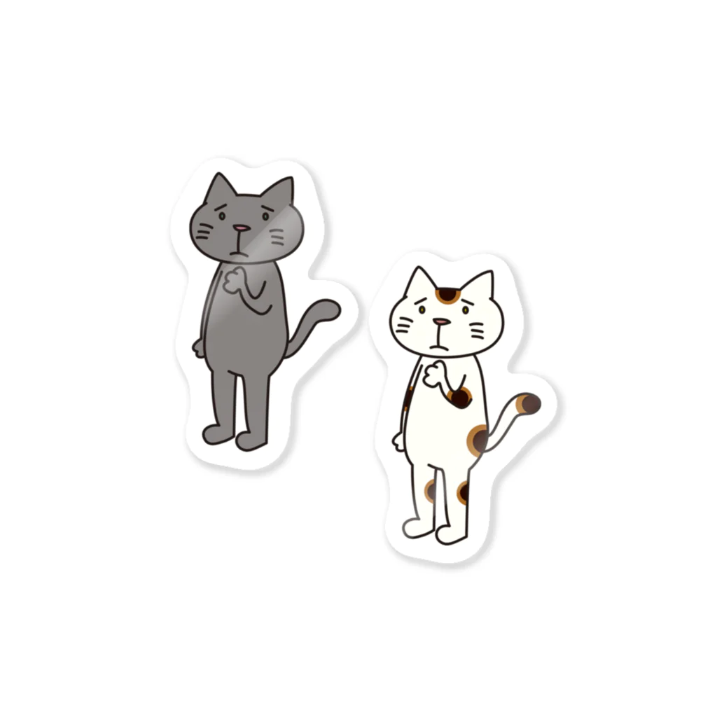 NE9TARのコマリガオのネコたち A Sticker