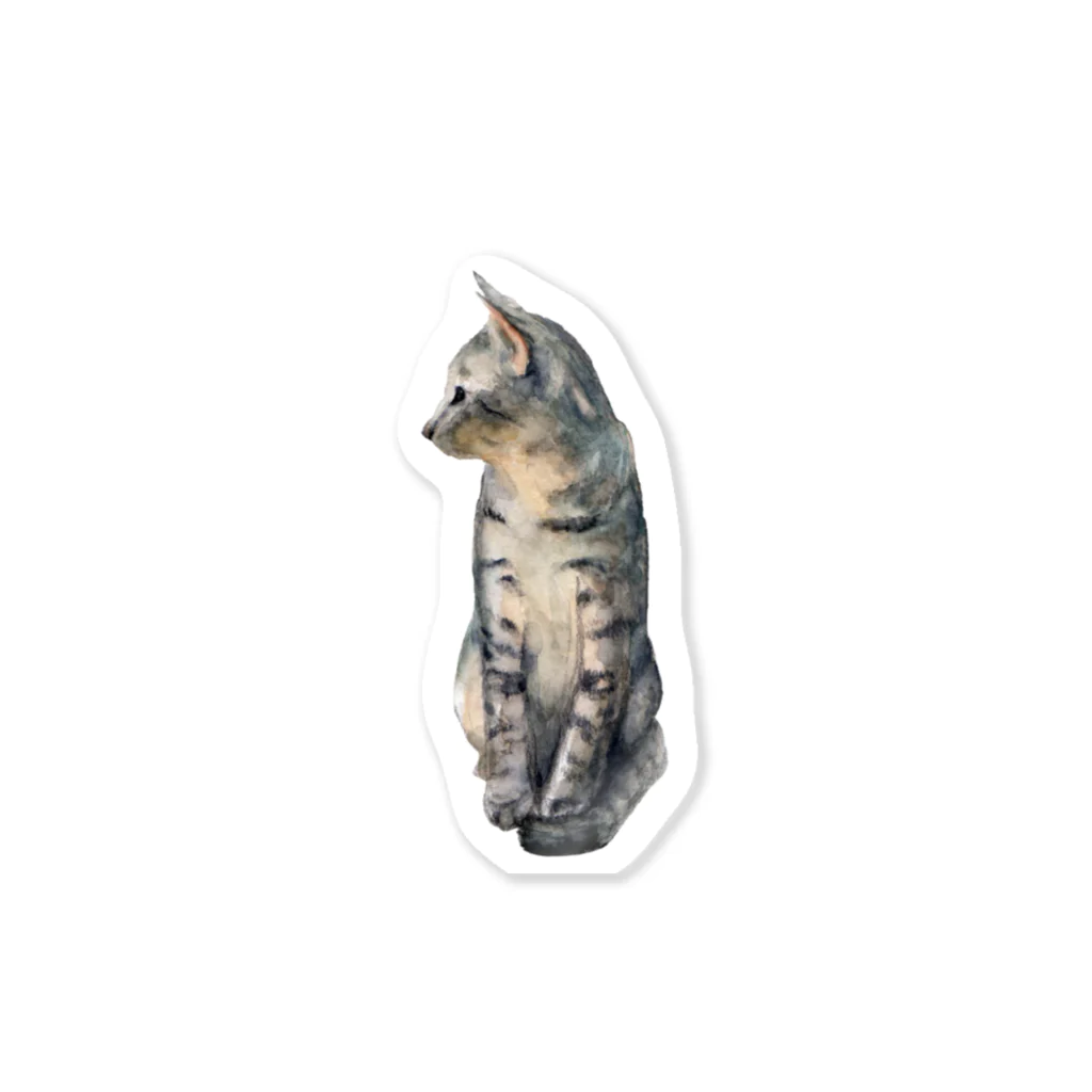 S.Dのちょこんと座る猫 Sticker