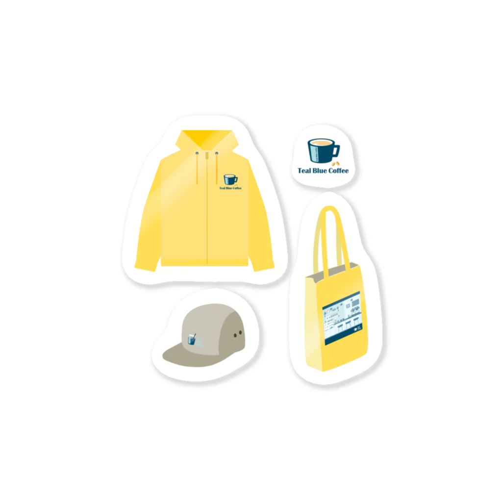 Teal Blue CoffeeのTealBlueItems _ YELLOW Ver. ステッカー