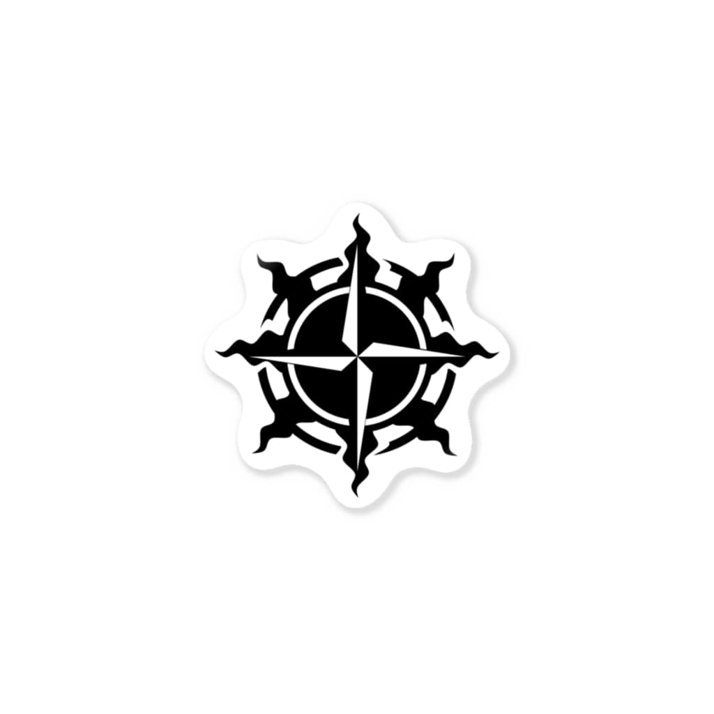 杜の魚の紋章・太陽（コンパス） Sticker