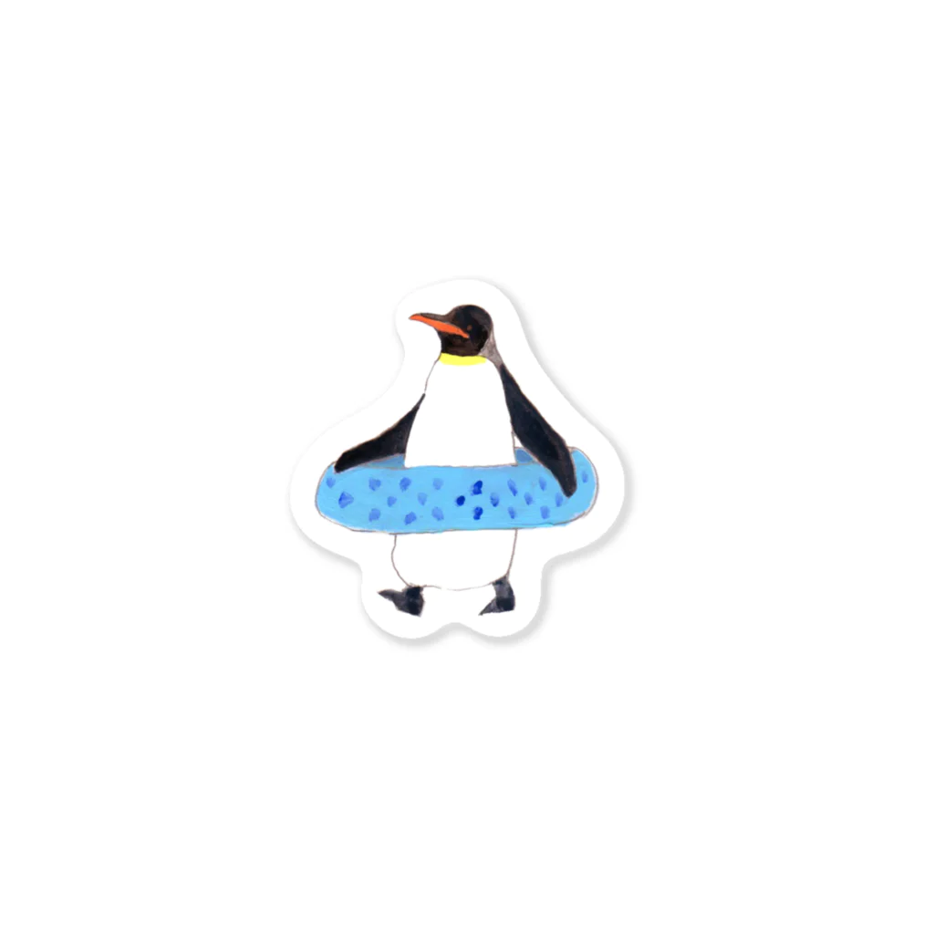 kuroのうきわペンギン Sticker