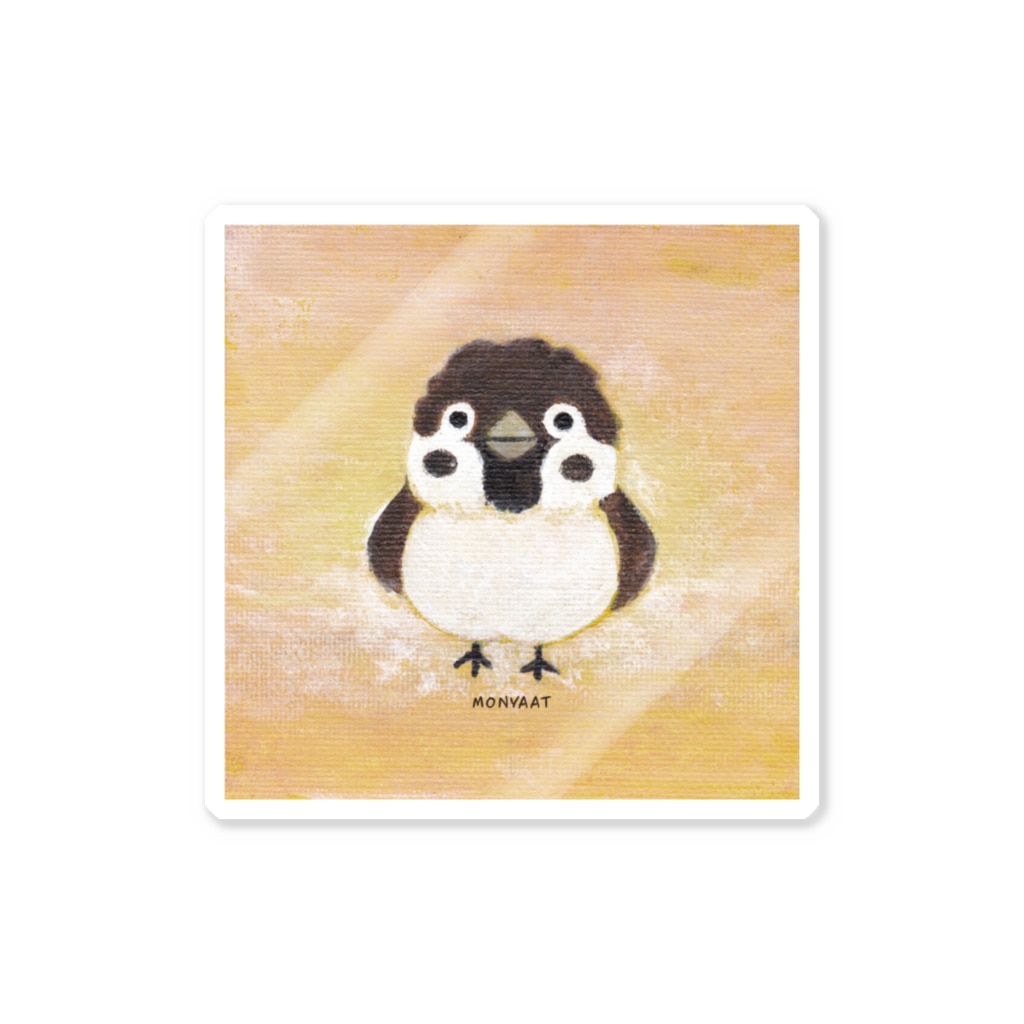 イラスト MONYAAT のスズメがちゅん *197CB01B Sticker