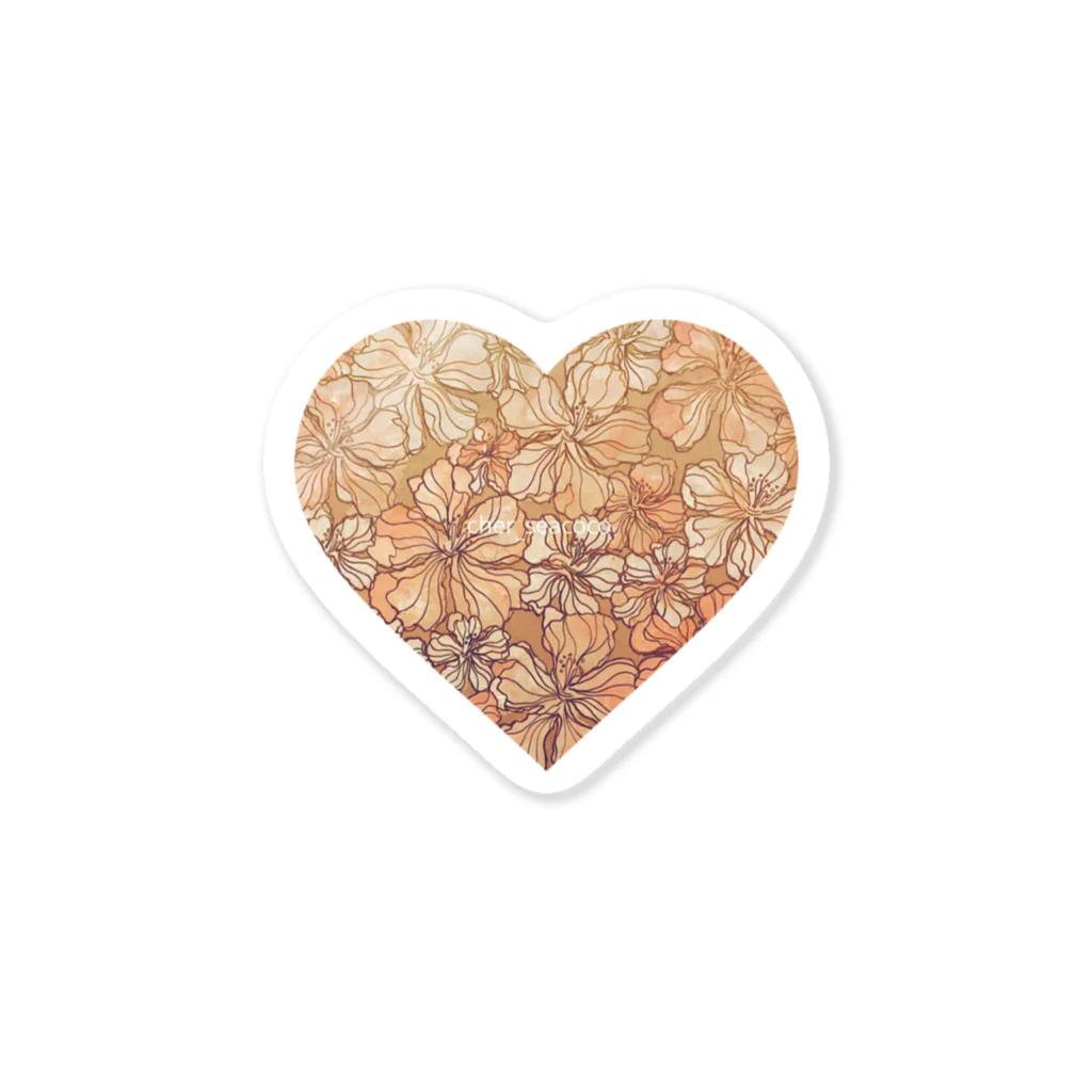 cher_seacocoのpink gold flowers Sticker