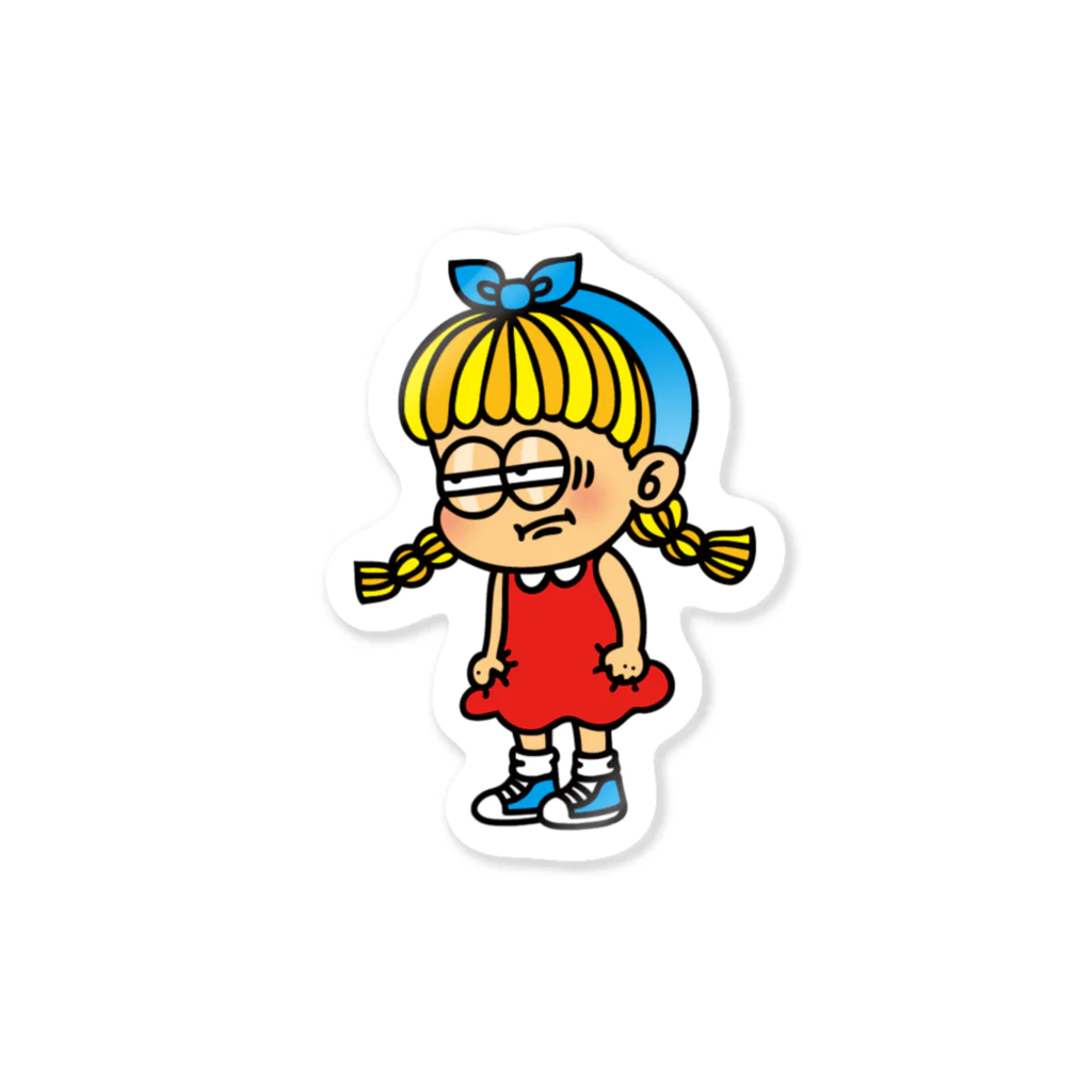 ILLUSTの不機嫌GIRL Sticker