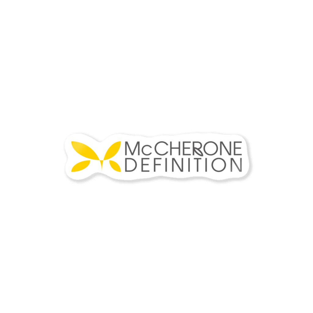 McCHERONE DEFINITIONのMcCHERONE DEFINITIONロゴ(横)[淡色] ステッカー
