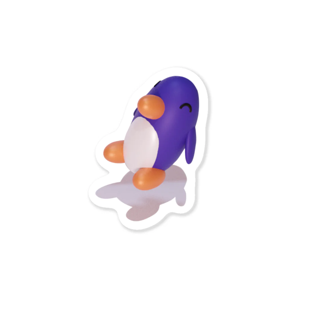 ペンギンマートの３Dペンギン(浮遊) Sticker