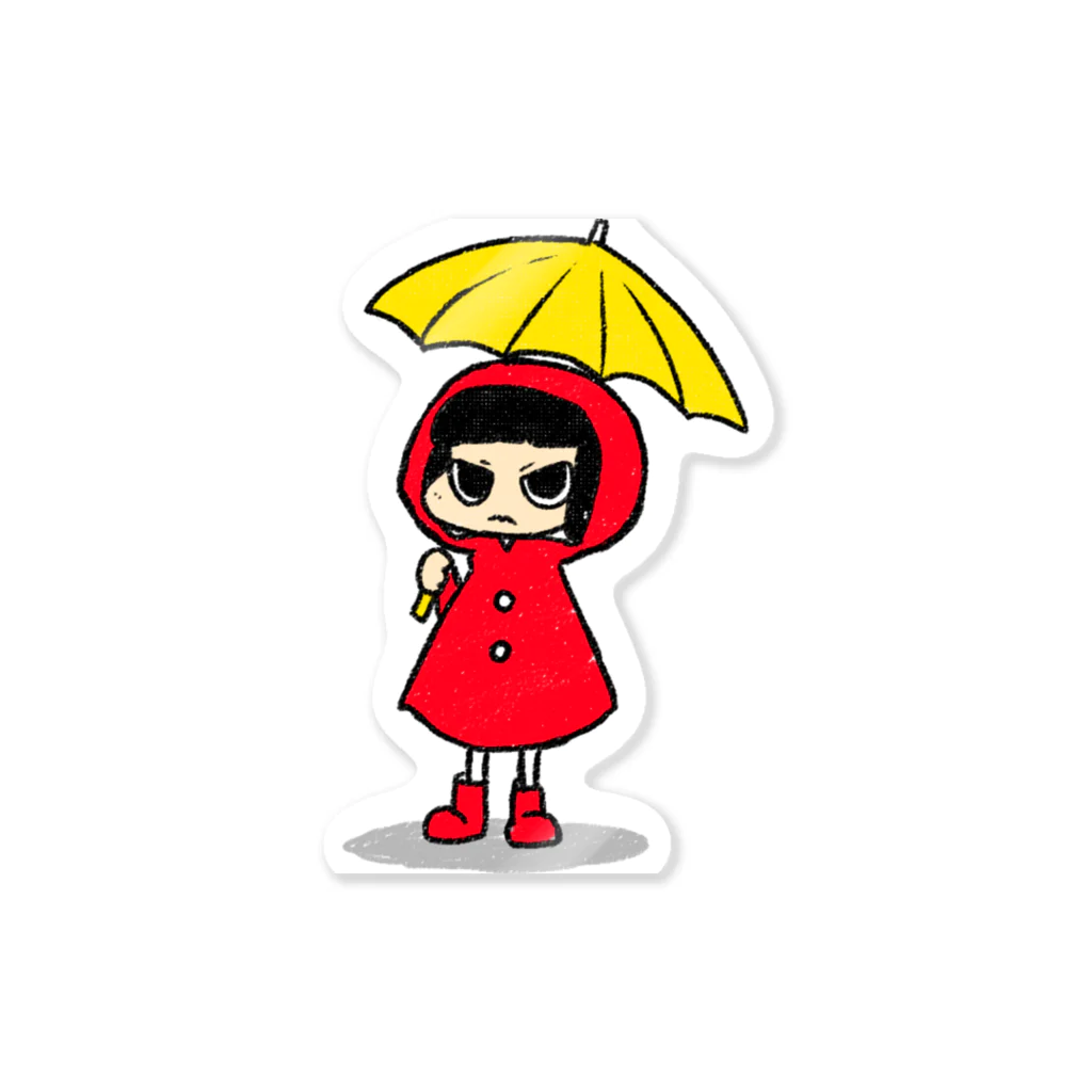4treesのred pout girl Sticker