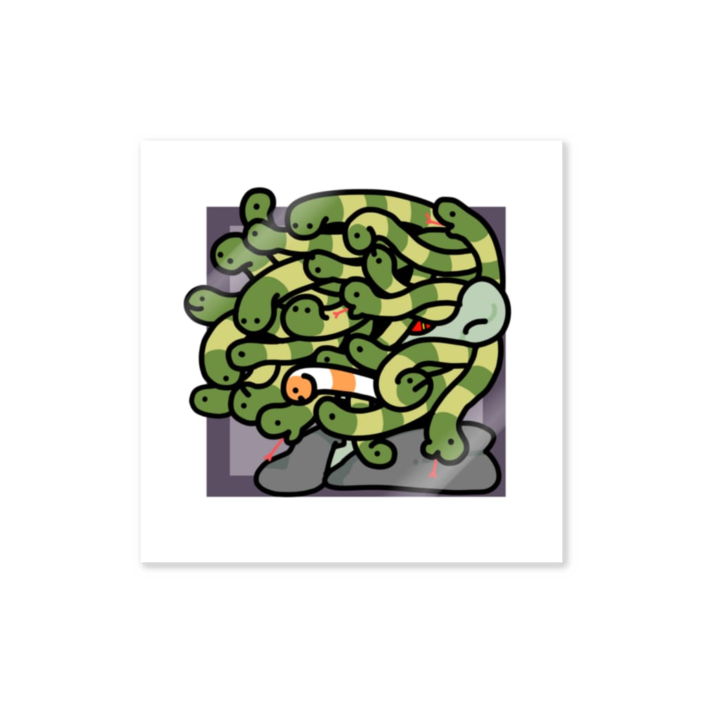hokkorimeronの強風メデューサ Sticker