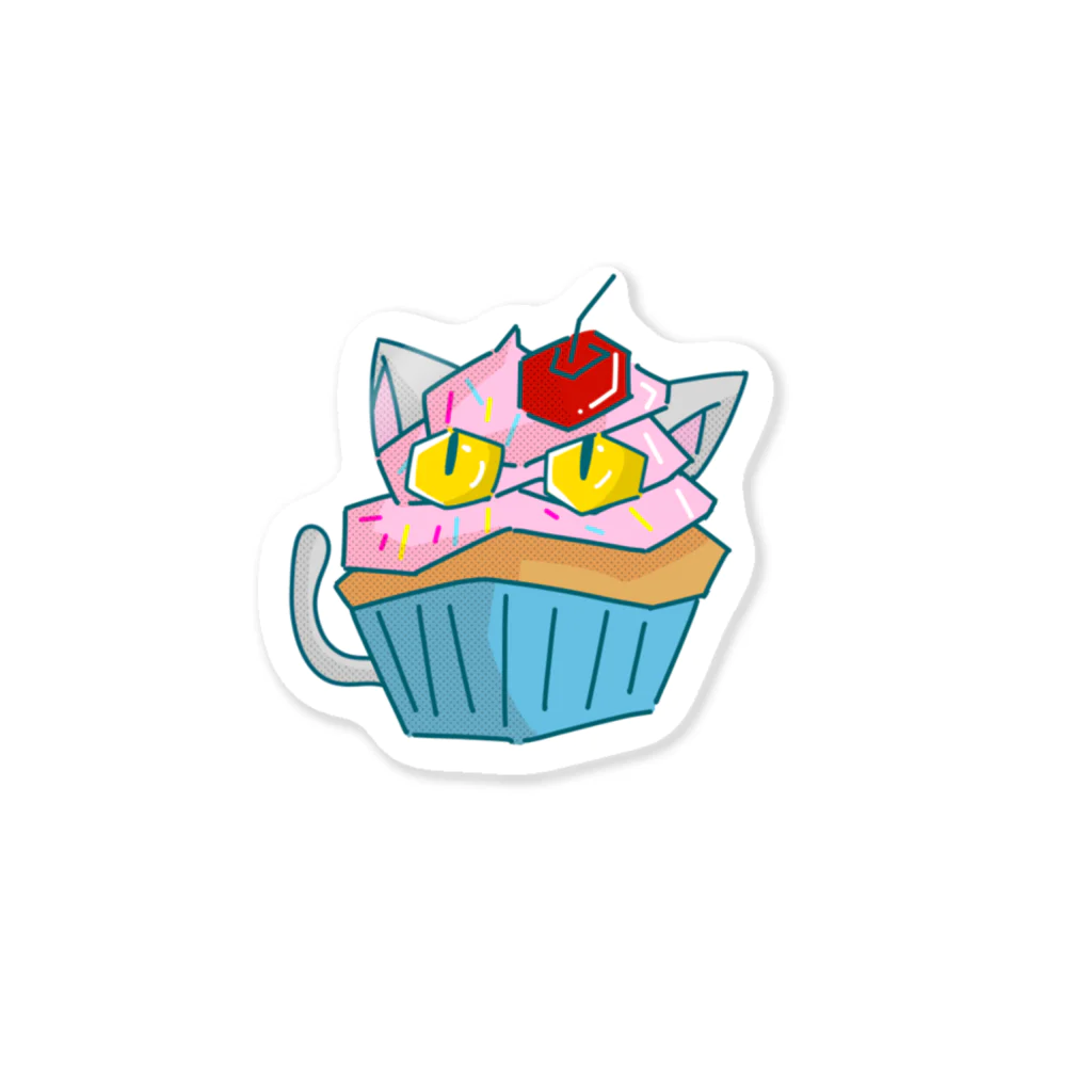 KEDARUGE EYEsのネコケーキ Sticker