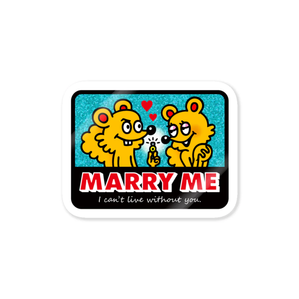 ILLUSTのMARRY ME ステッカー