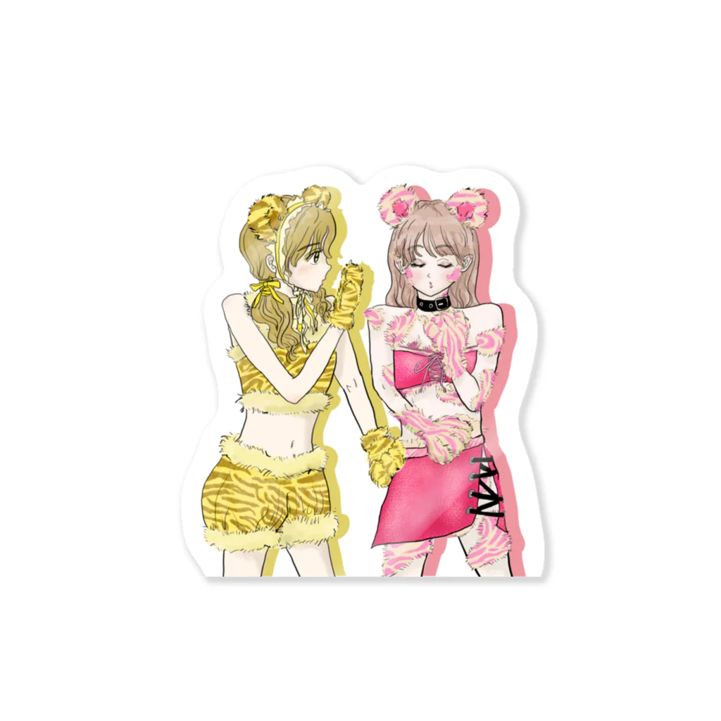 寝不足うさぎのアイシテ寅のコ Sticker