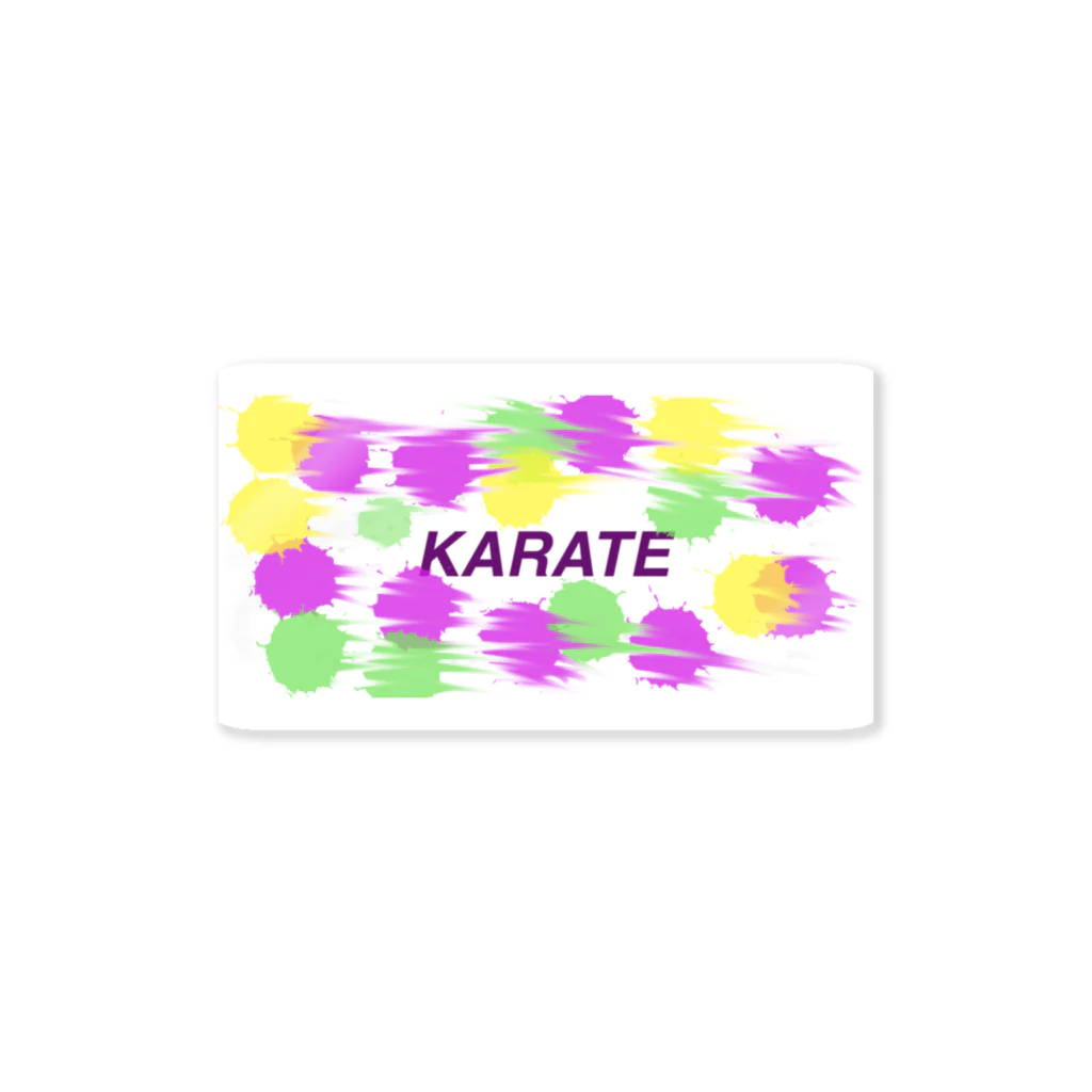 空手好きのチコの空手ドットKARATE ステッカー