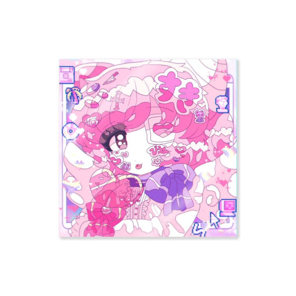 ムラサキゲジゲジのオンラインショップのマカロン Love Candy Sticker