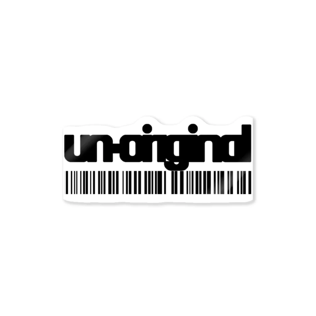 un-originalの黒ロゴパー Sticker