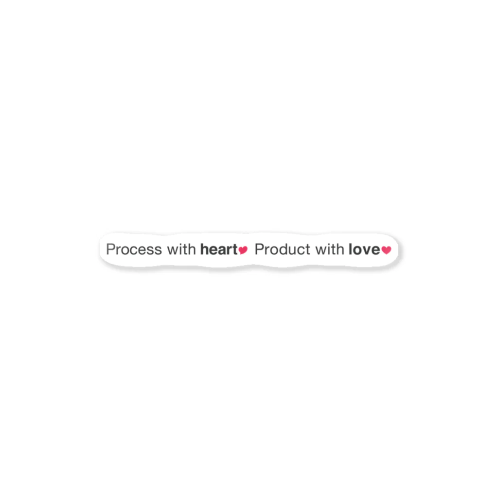 たけてつのProcess with heart♥ Product wih love♥ Color Ver. Sticker