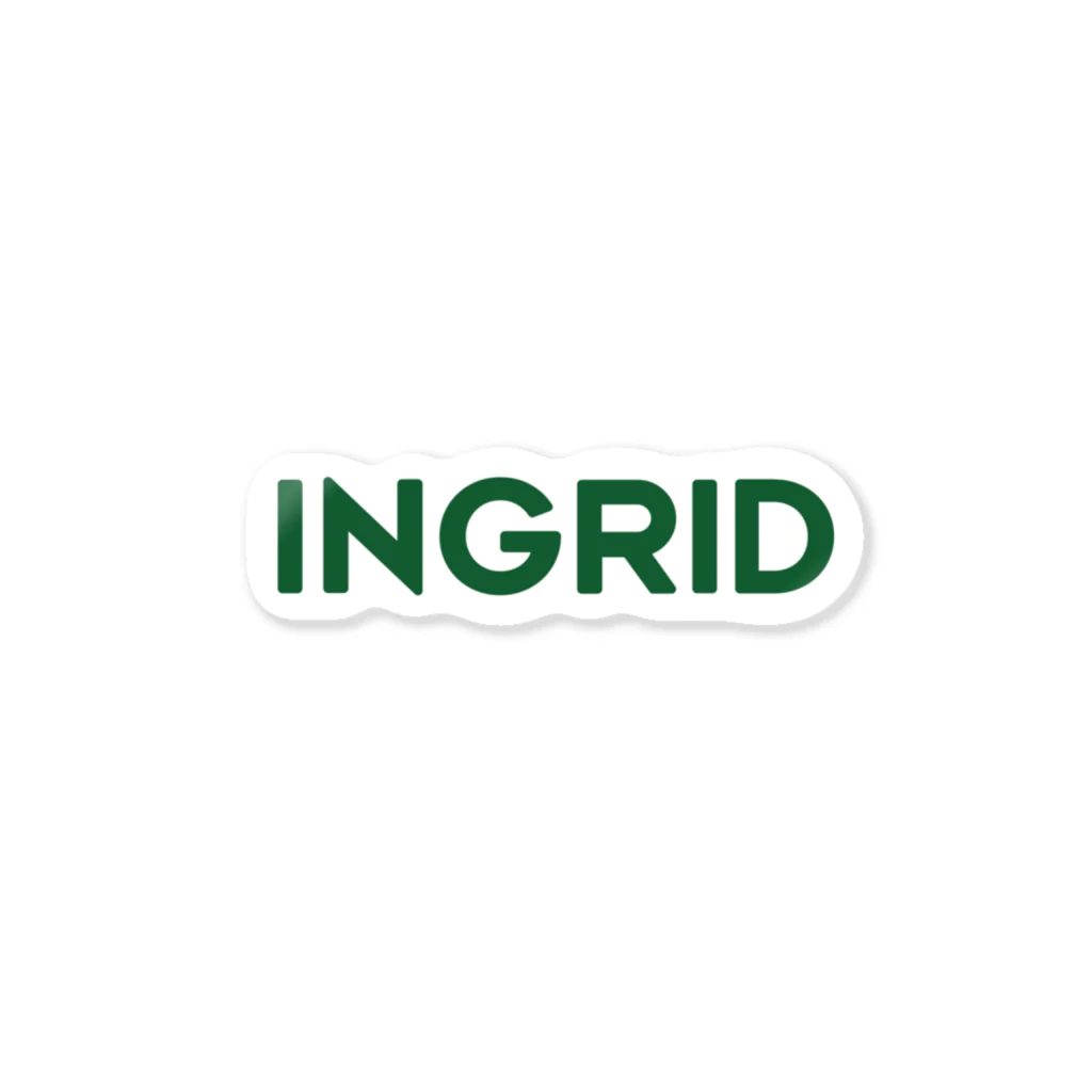 INGRIDのINGRID緑ロゴ Sticker